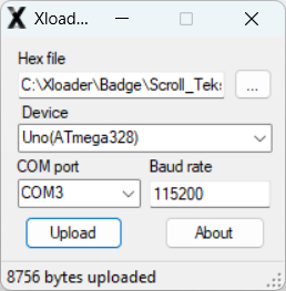 Xloader Interface en Badge